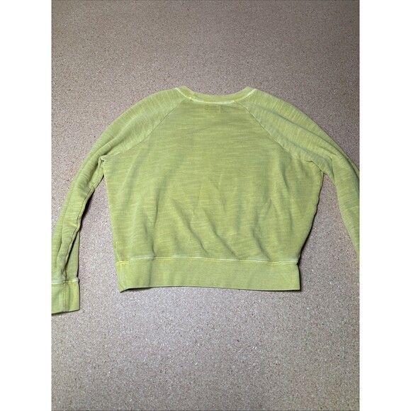 J.Crew Women’s Vintage Fleece Pullover Yellow Size XS F3 - Picture 3 of 5